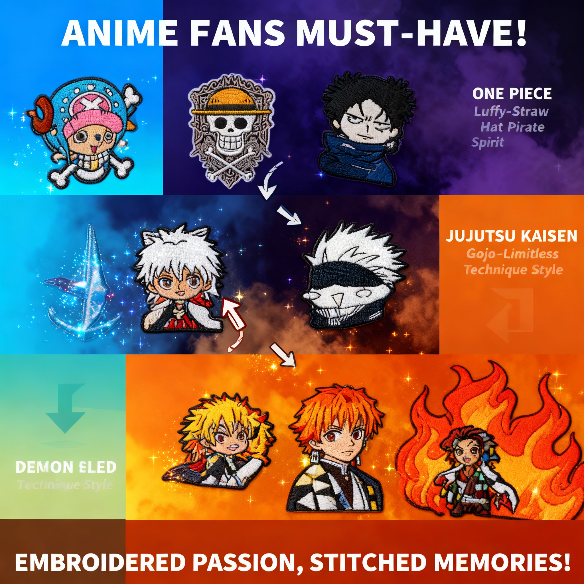 Embroidery Cloth - Anime Embroidery Patches for Clothing Child