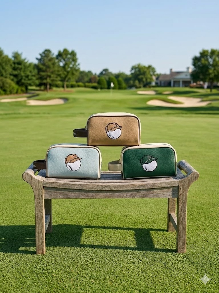 Embroidery Premium - Premium Double Layer Golf Pouch Luxury