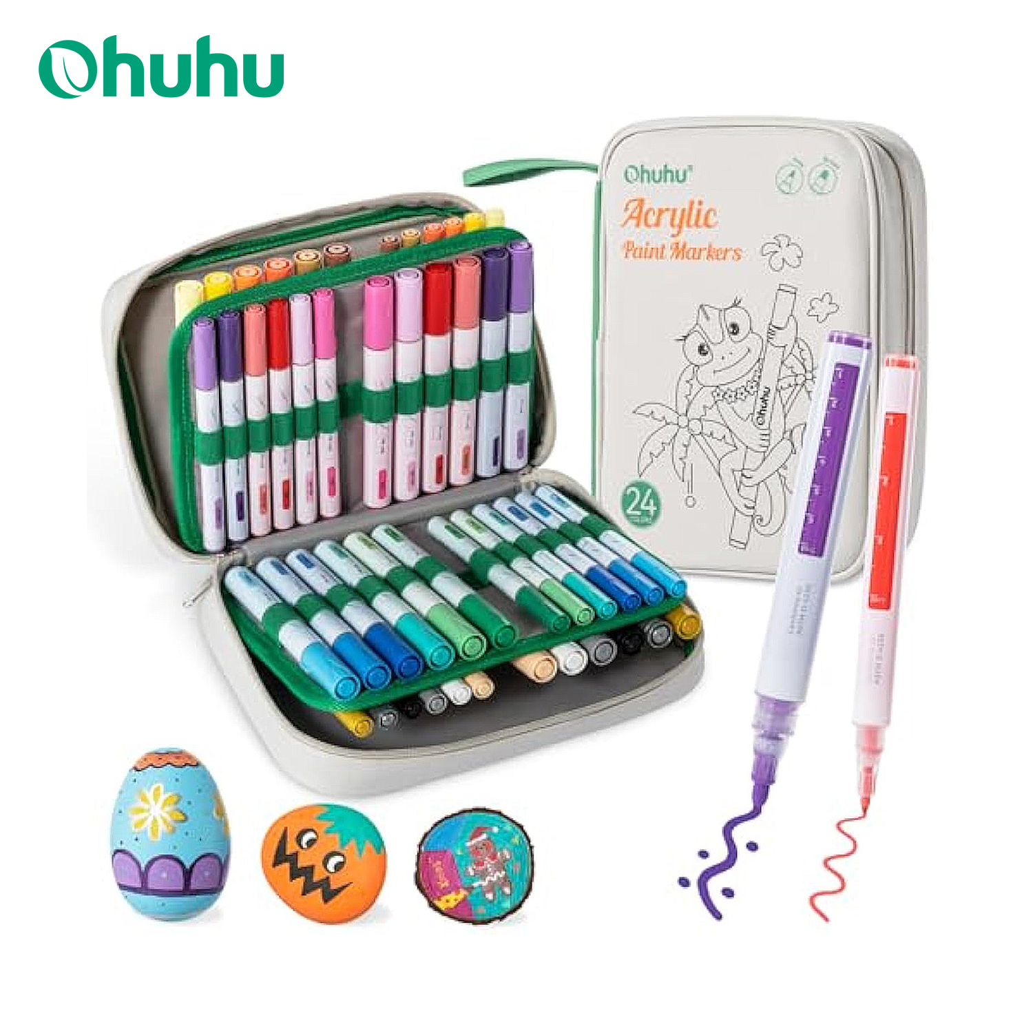 Embroidery Egg - Ohuhu Acrylic Paint Markers 48 Paint