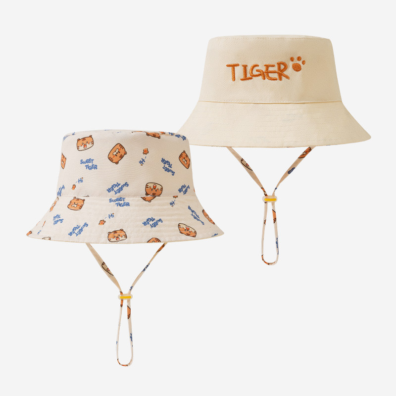 Embroidery Shawl - Letter Embroidered Baby Bucket Hat Double