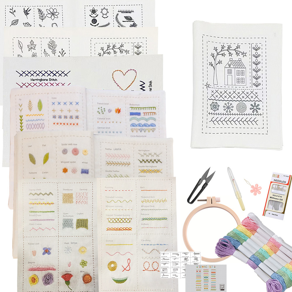 Embroidery Guide Book - Basic Stitches Book For Beginners Adults