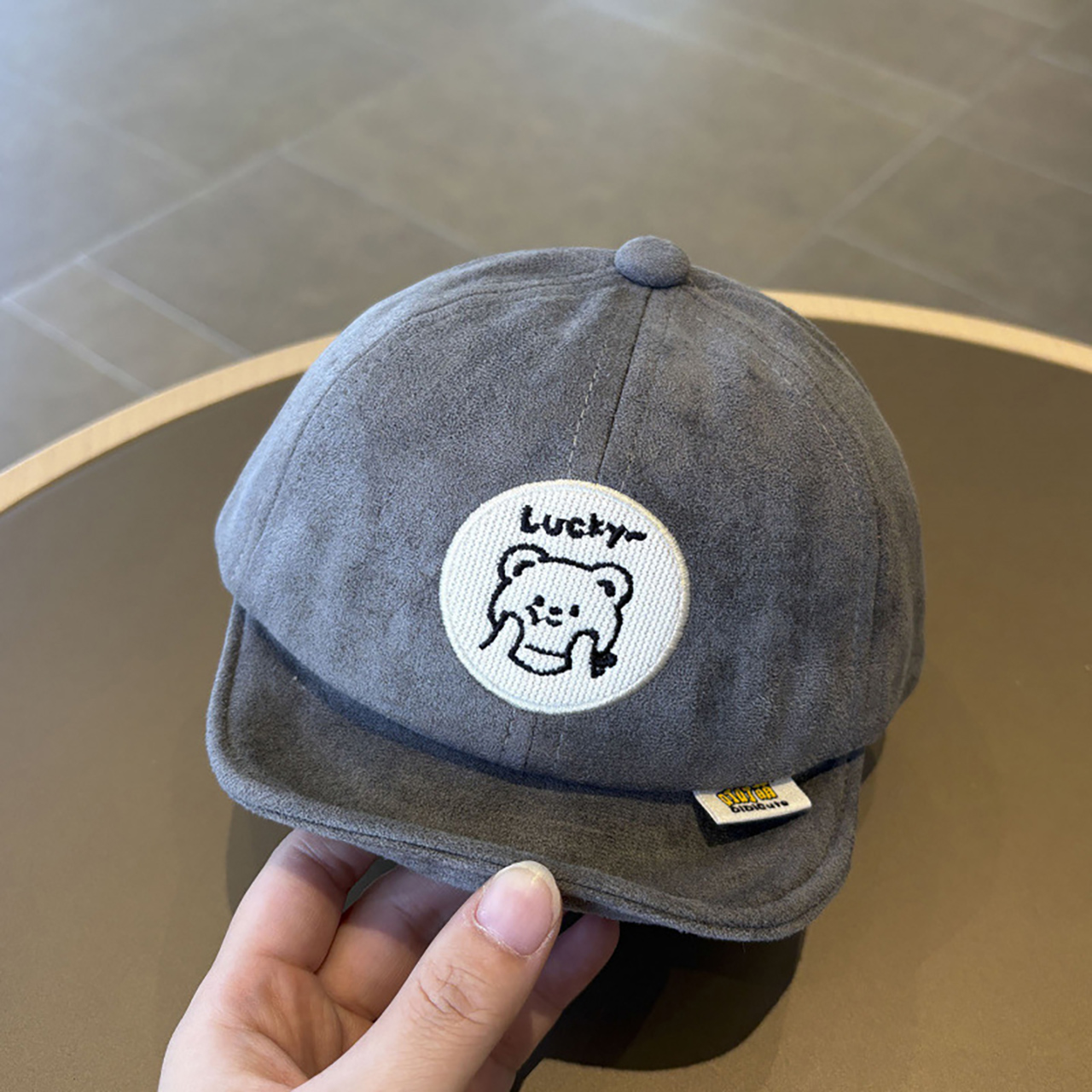 Embroidery Cap - Solid Color Baby Baseball Hat Cartoon