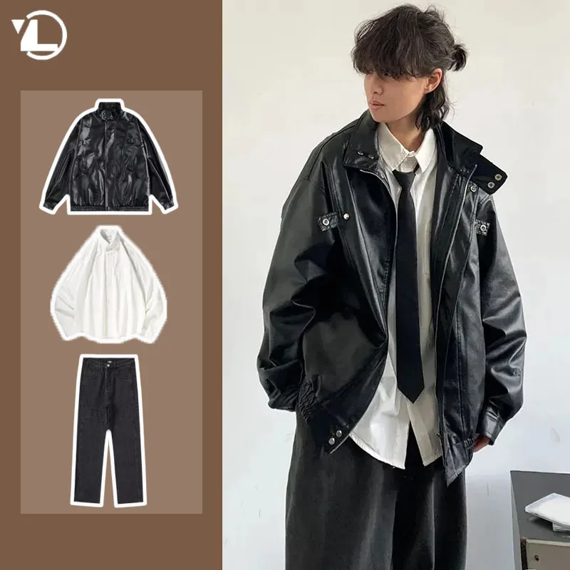 Embroidery Jacket Jeans - Retro 3-piece Set Men Women Loose
