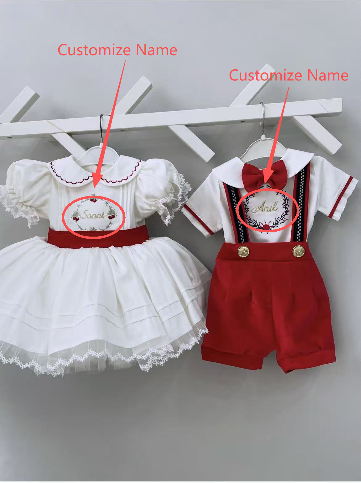 Embroidery Names - 0-12Y Baby Girl Summer Custom Name