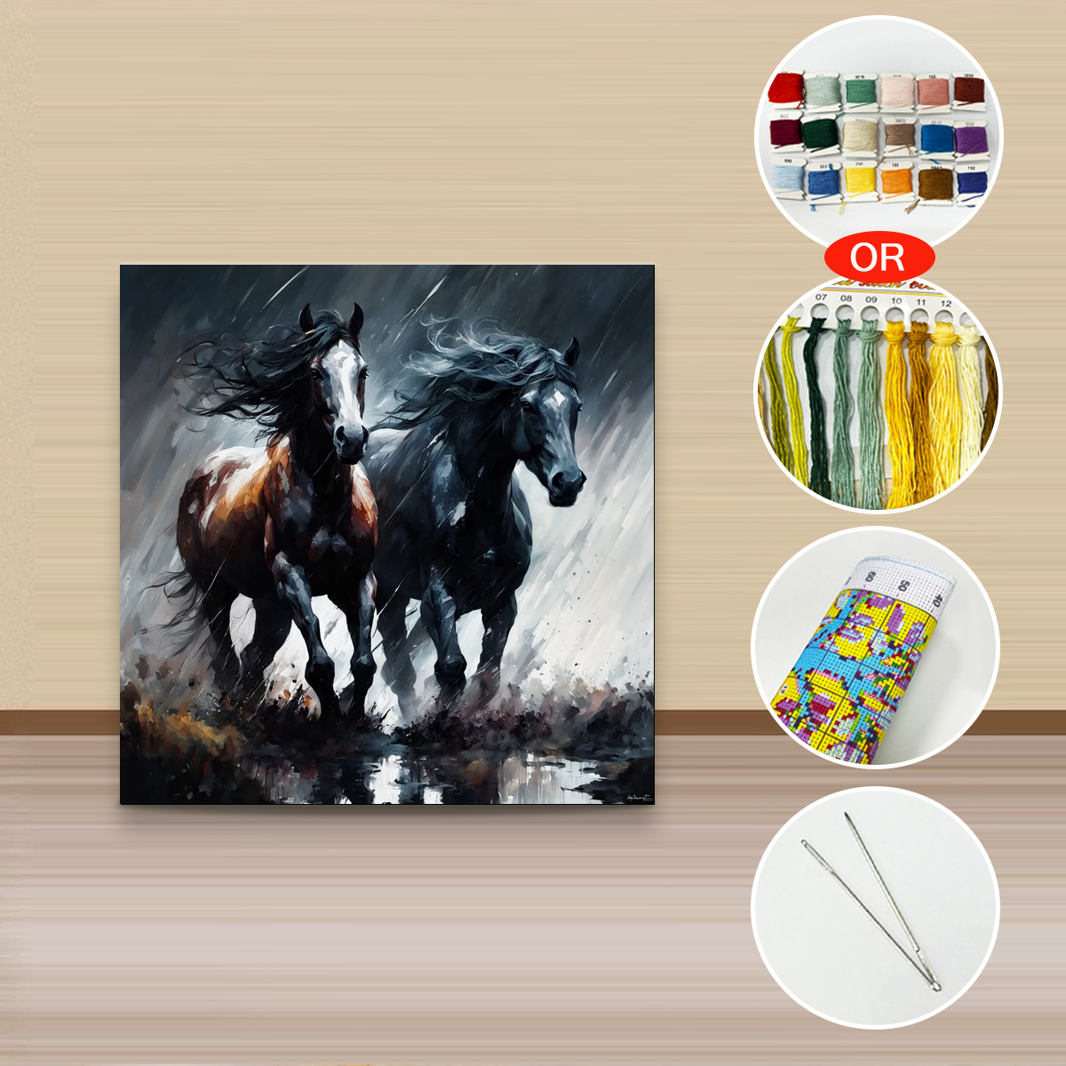 Embroidery Running Stitch - 1PC 30X30CM/11.8in ,11CT/14CT cross stitch kit