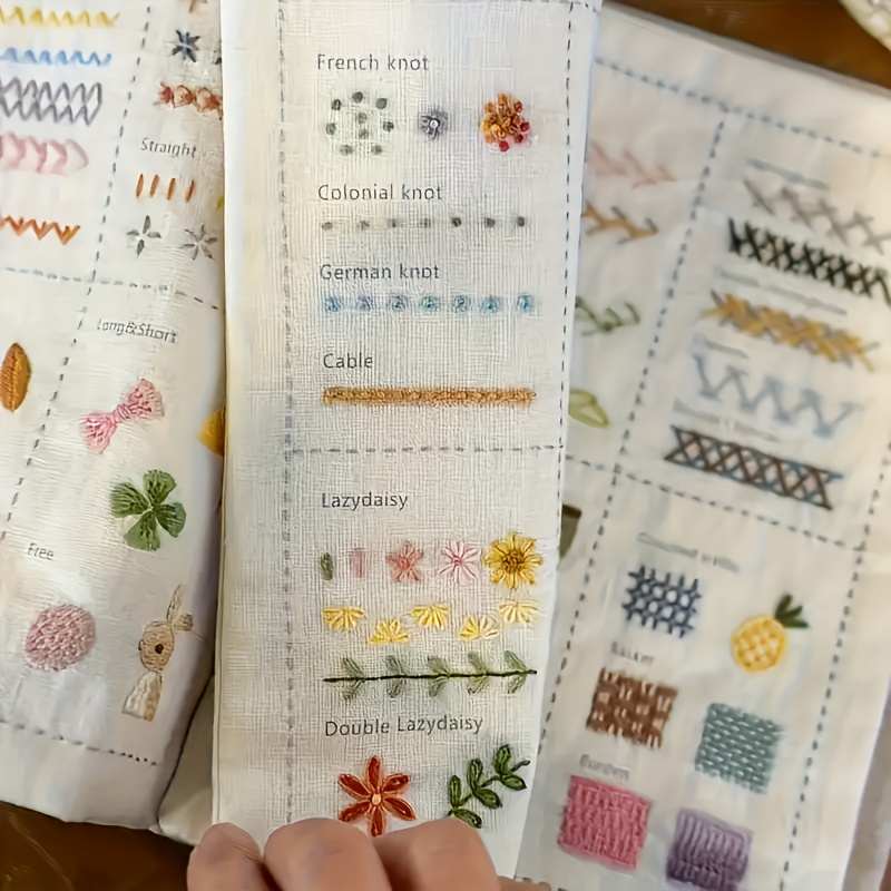 Embroidery Guide Book - Sewing exercise book, embroidery needle, sewing