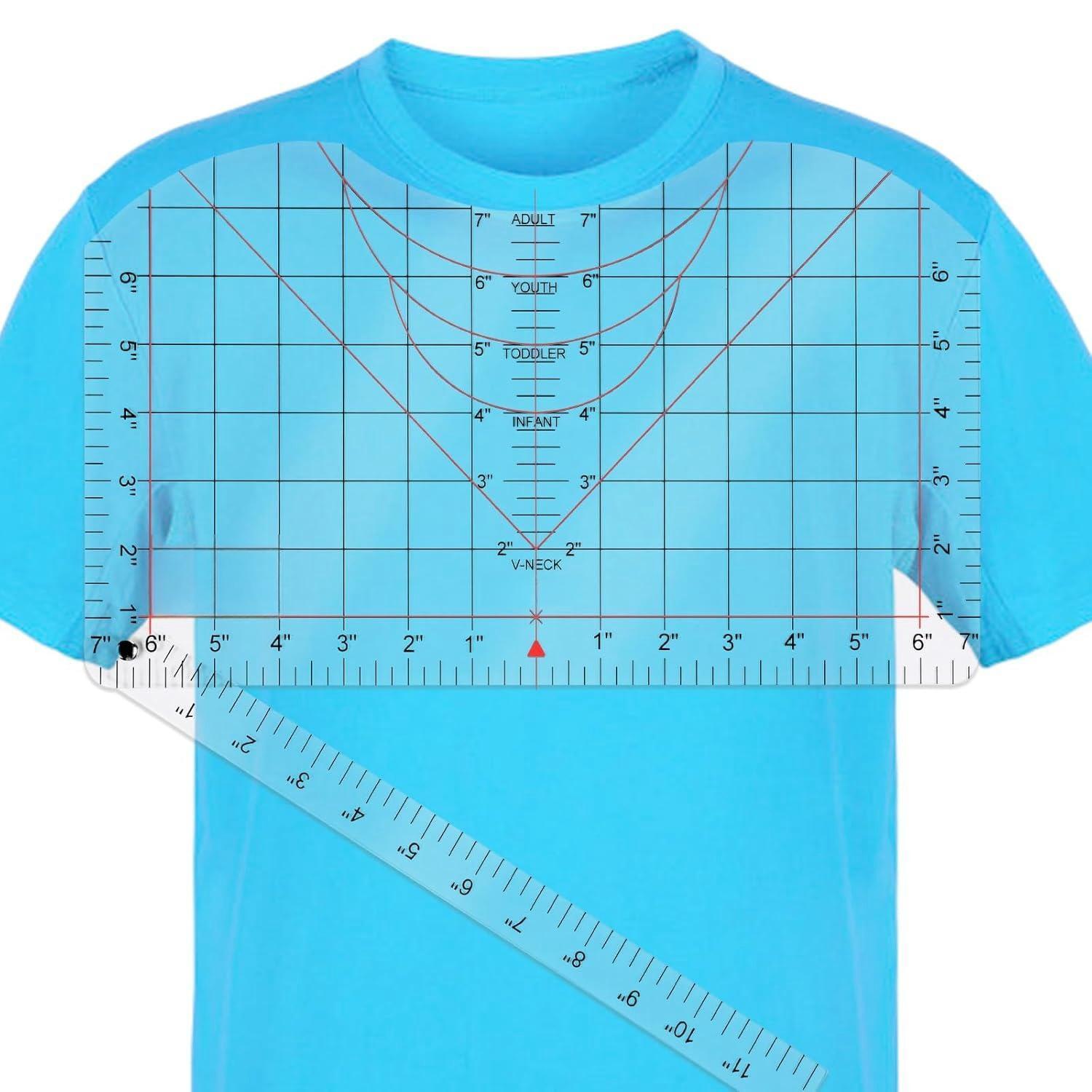 Embroidery Hub - Tshirt Ruler Guide for Vinyl Alignment