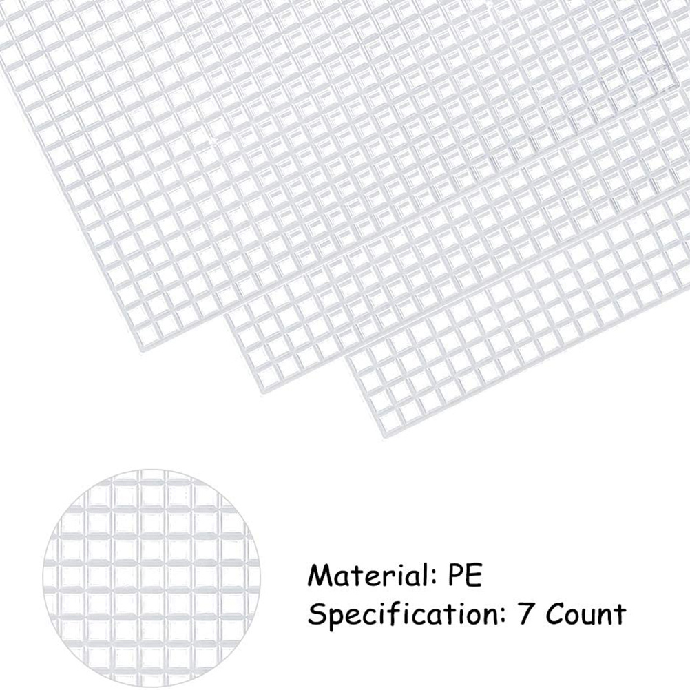 Embroidery Premium - 30Pcs Plastic Canvas Sheets Mesh 8x8cm