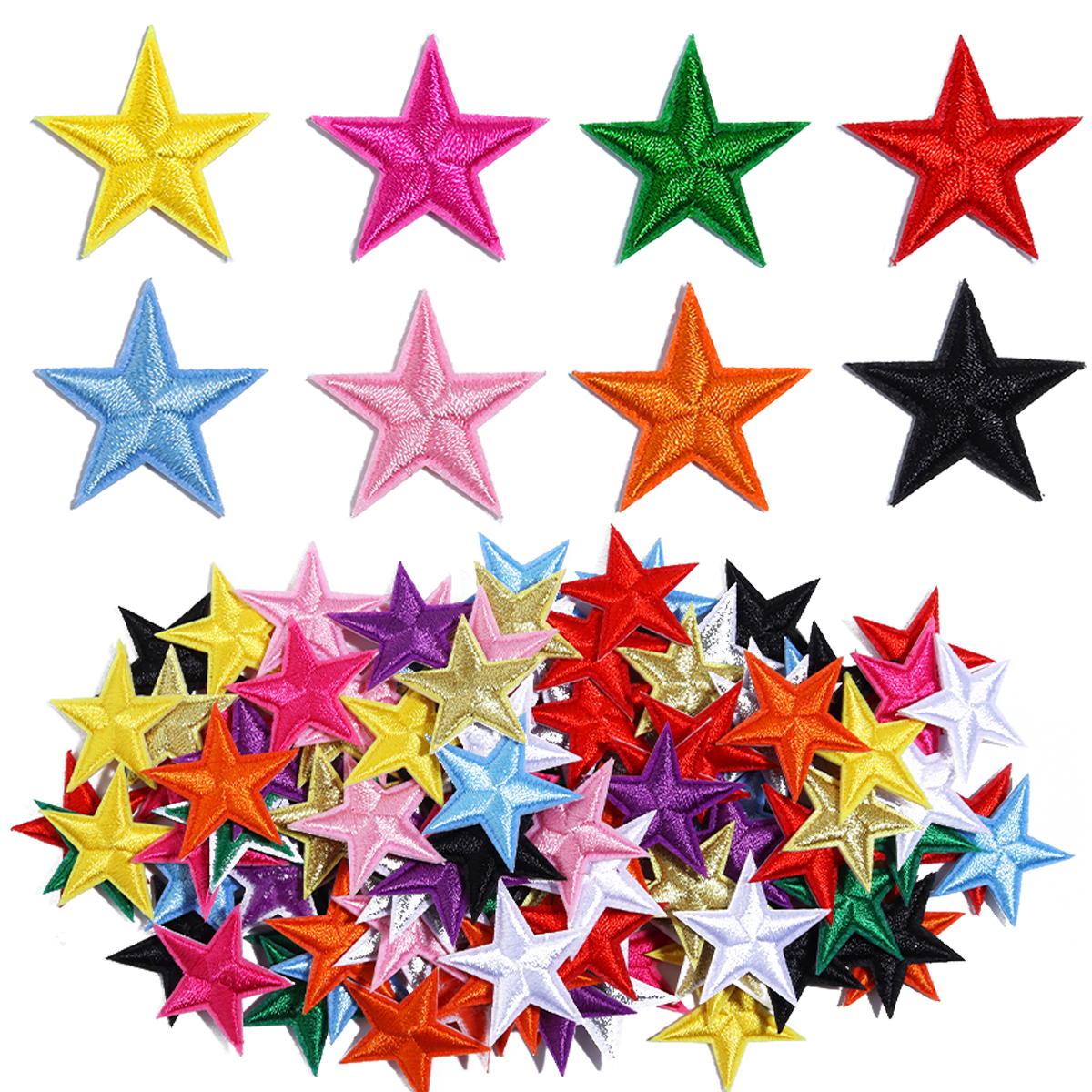 10pcs Small Mini Star Embroide - Embroidery Cloth ulasan dan harga