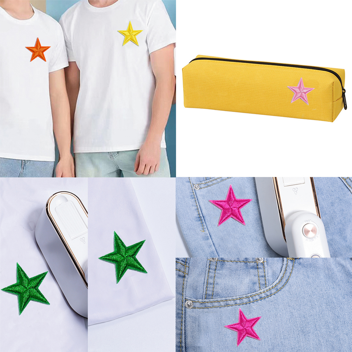 10pcs Small Mini Star Embroide - Embroidery Cloth ulasan dan harga