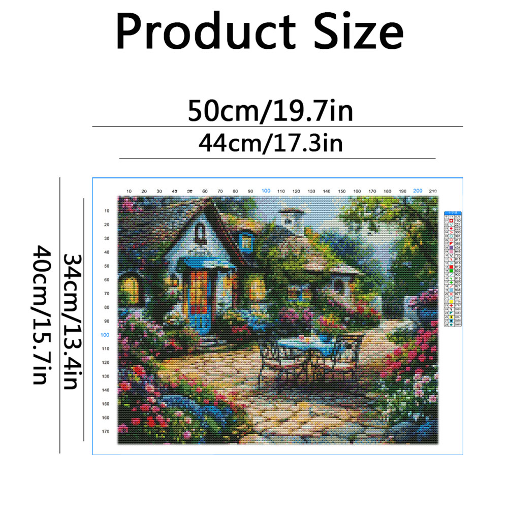Garden Cross Stitch Kits Embro - Embroidery Guide Paper ulasan dan harga