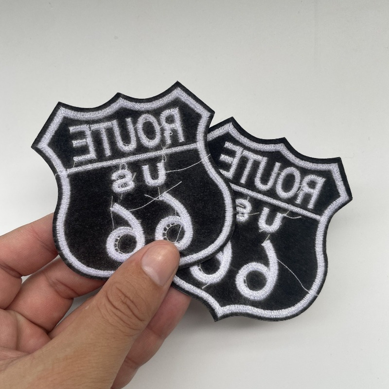 Route 66 Embroidery Patch - 2  - Embroidery Premium ulasan dan harga
