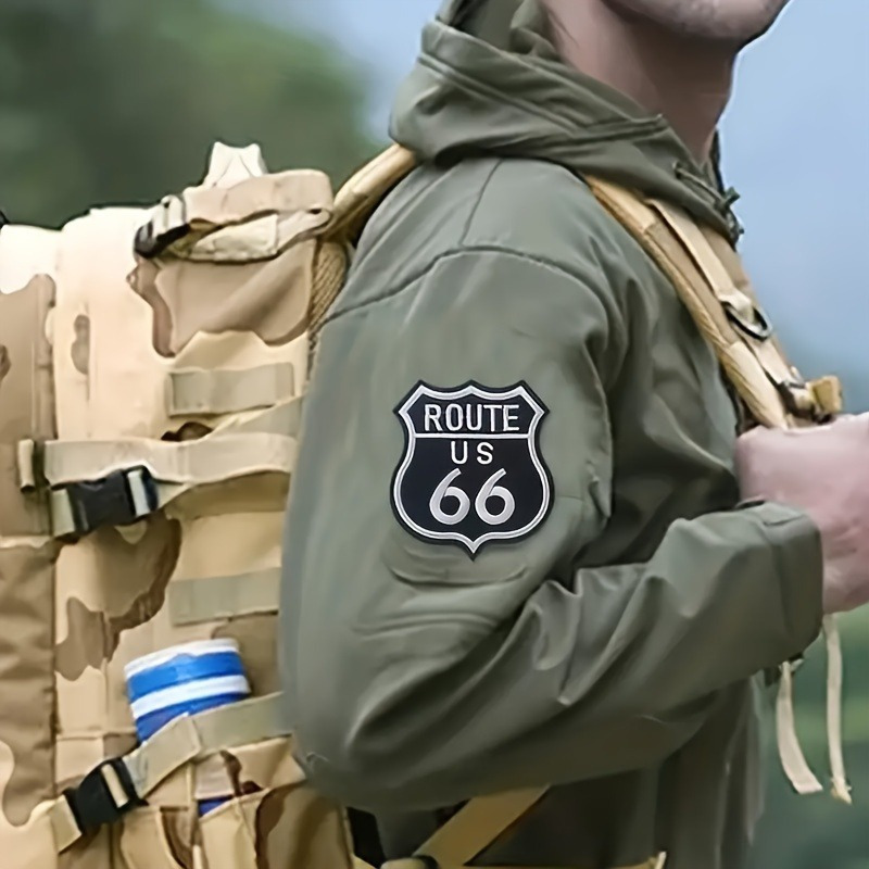 Route 66 Embroidery Patch - 2  - Embroidery Premium ulasan dan harga