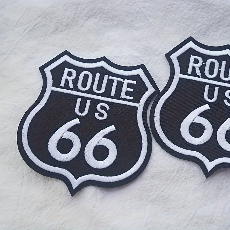 Route 66 Embroidery Patch - 2  - Embroidery Premium ulasan dan harga