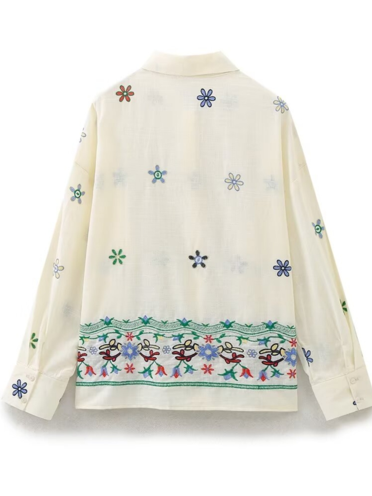 WMXZ Summer Loose Shirt Floral - Embroidery Premium ulasan dan harga