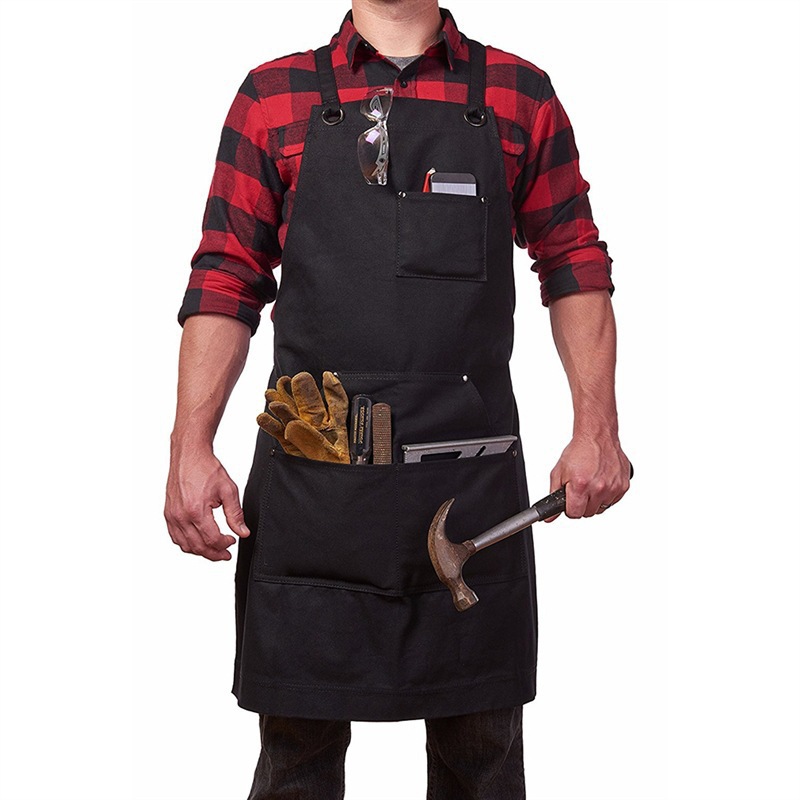 Heavy Duty Canvas Work Apron w - Embroidery Apron ulasan dan harga