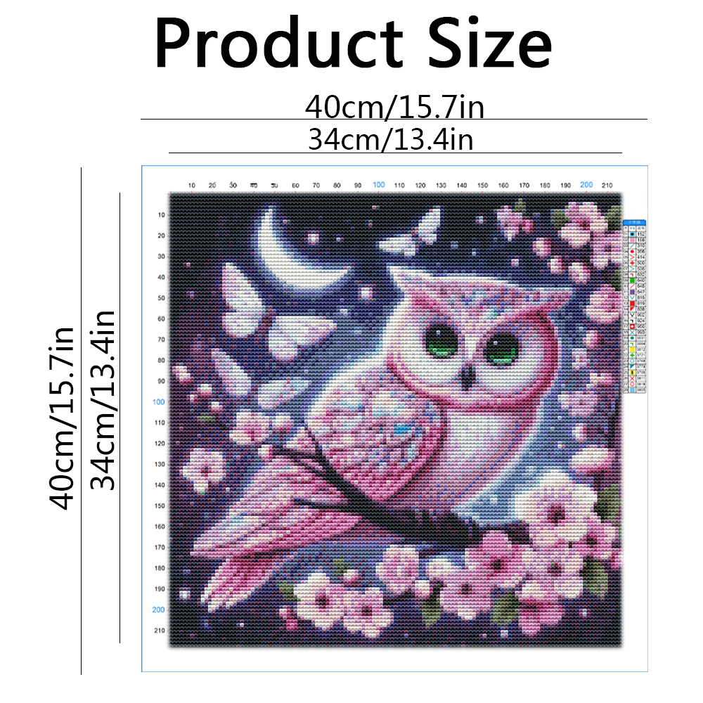 Cross Embroidery Kits Owl Anim - Embroidery Guide Paper ulasan dan harga
