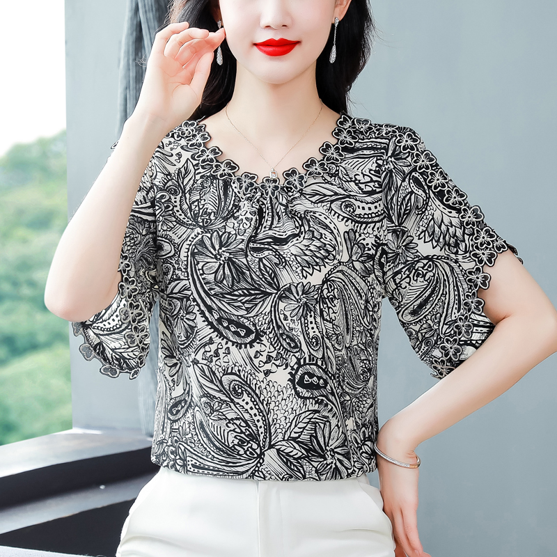 M-4XL Flying Sleeve Embroidere - Embroidery On Shirt ulasan dan harga
