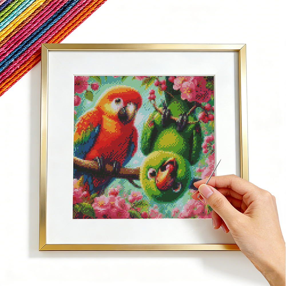 Cross Stitch Patterns Parrot A - Embroidery Guide Paper ulasan dan harga