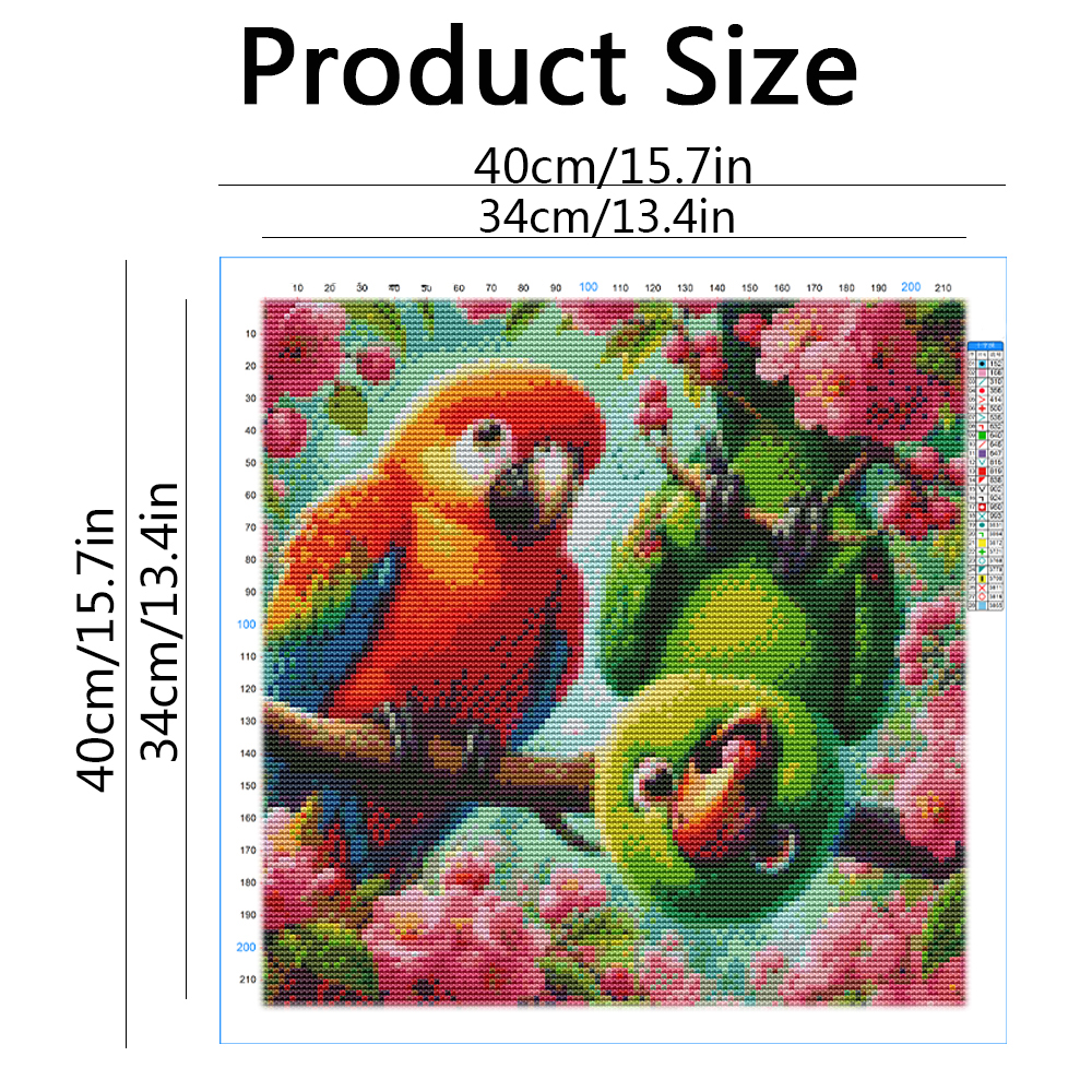 Cross Stitch Patterns Parrot A - Embroidery Guide Paper ulasan dan harga