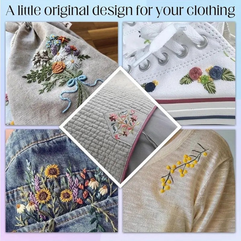 10Pcs Handicrafts Eco-Friendly - Embroidery Guide Book ulasan dan harga