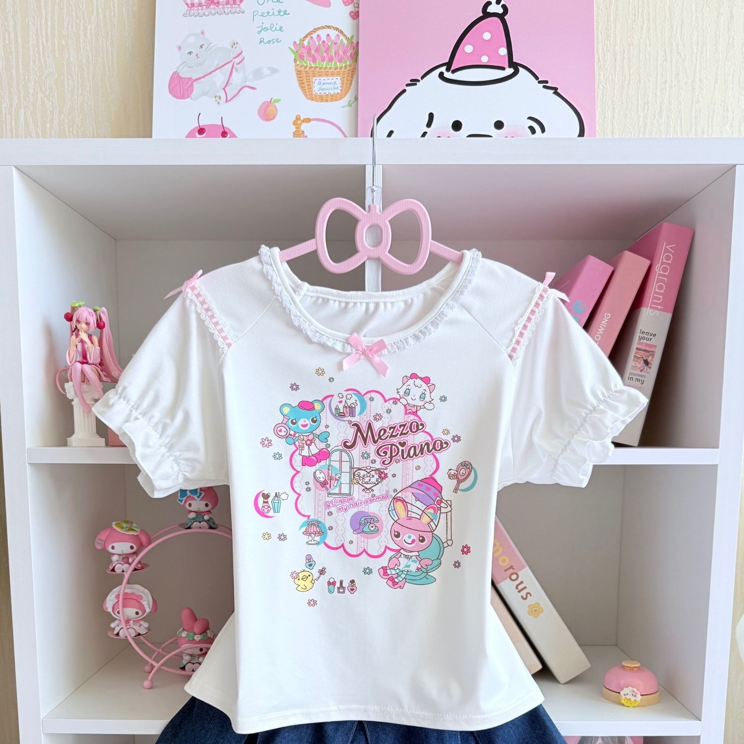 Japanese Sweet Skirt Sets Summ - Embroidery On Shirt ulasan dan harga