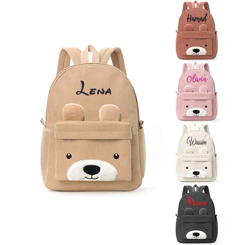Custom Corduroy Backpack,Eleme - Embroidery Name Designs ulasan dan harga