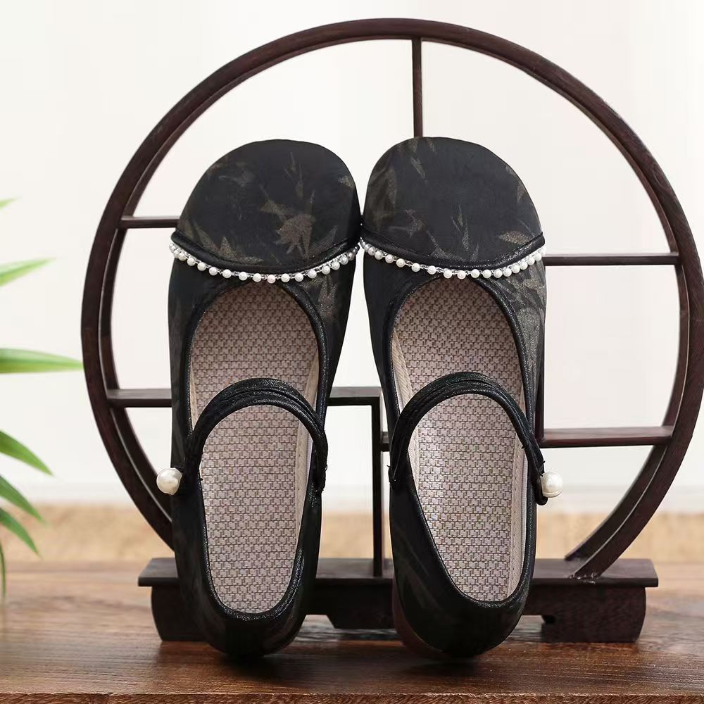 Chinese Style Women Low Heel C - Embroidery Cloth ulasan dan harga