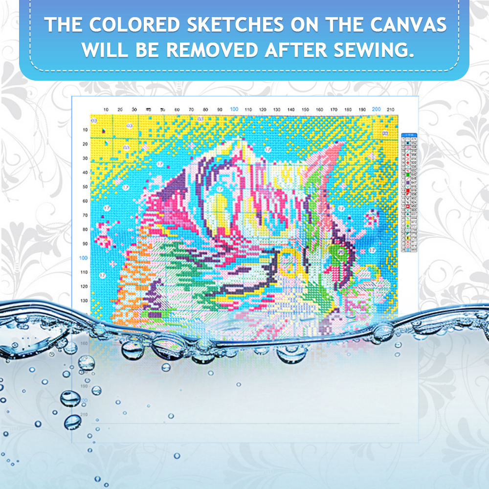 HUACAN 11CT Cross Stitch Kits  - Embroidery Guide Paper ulasan dan harga