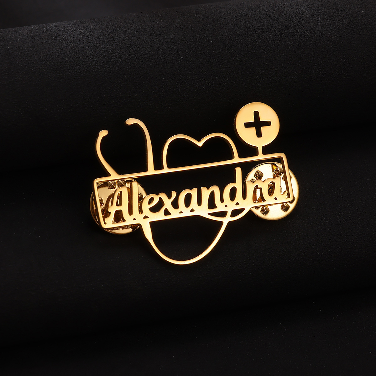 Custom Stethoscope Brooch Pers - Embroidery Names ulasan dan harga