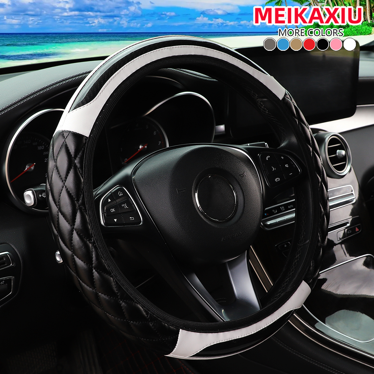 The new car steering wheel cov - Embroidery Hub ulasan dan harga