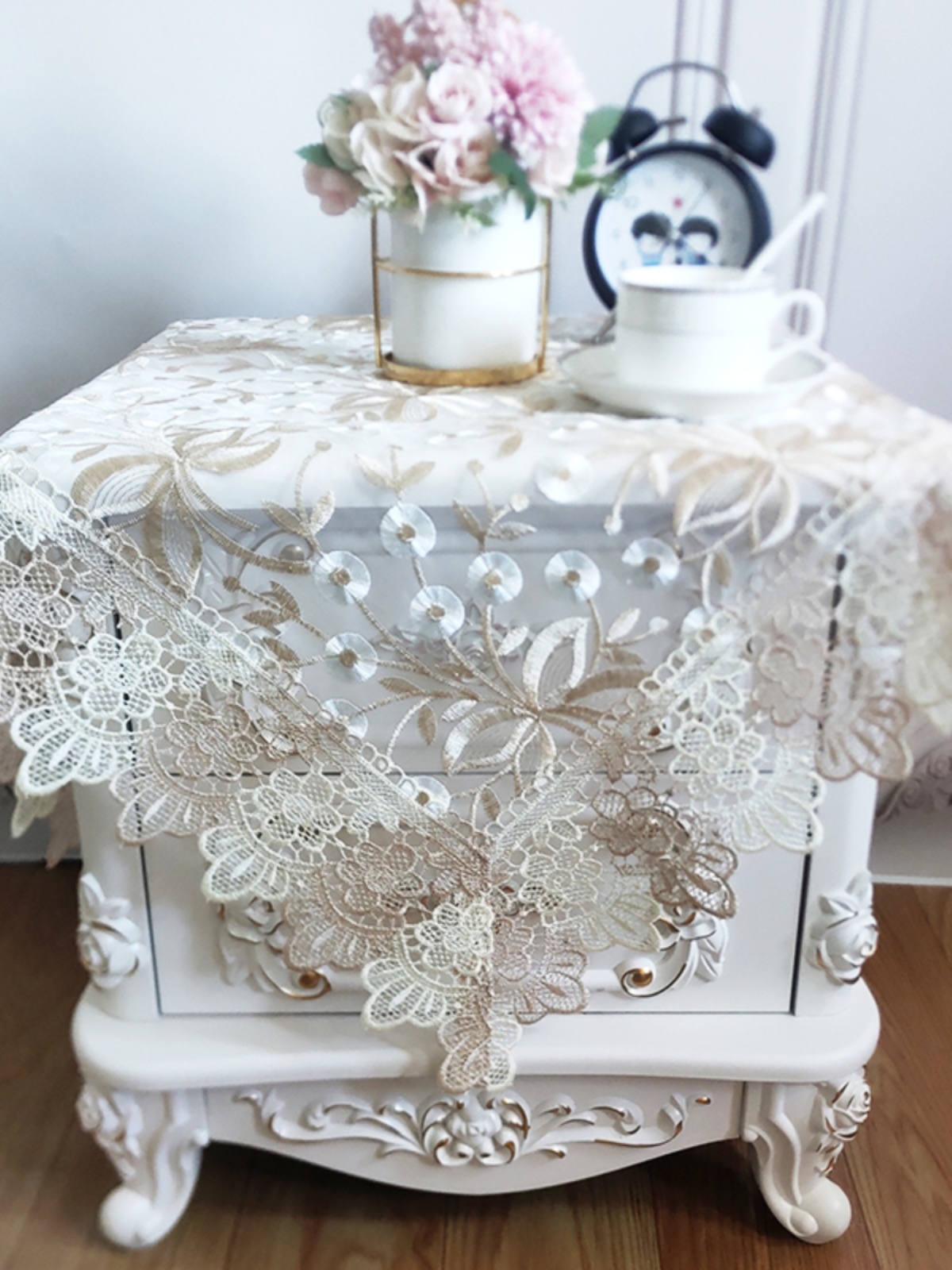 European Sle Bede Table Cover  - Embroidery Cloth ulasan dan harga
