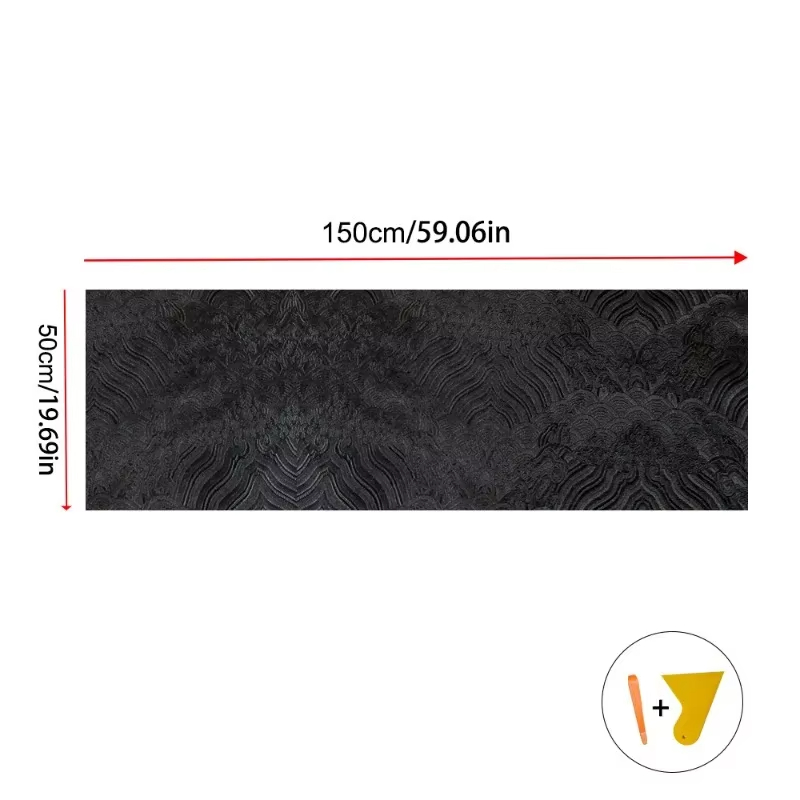 Car Interior Stickers High-Gra - Velvet Fabric Embroidery ulasan dan harga