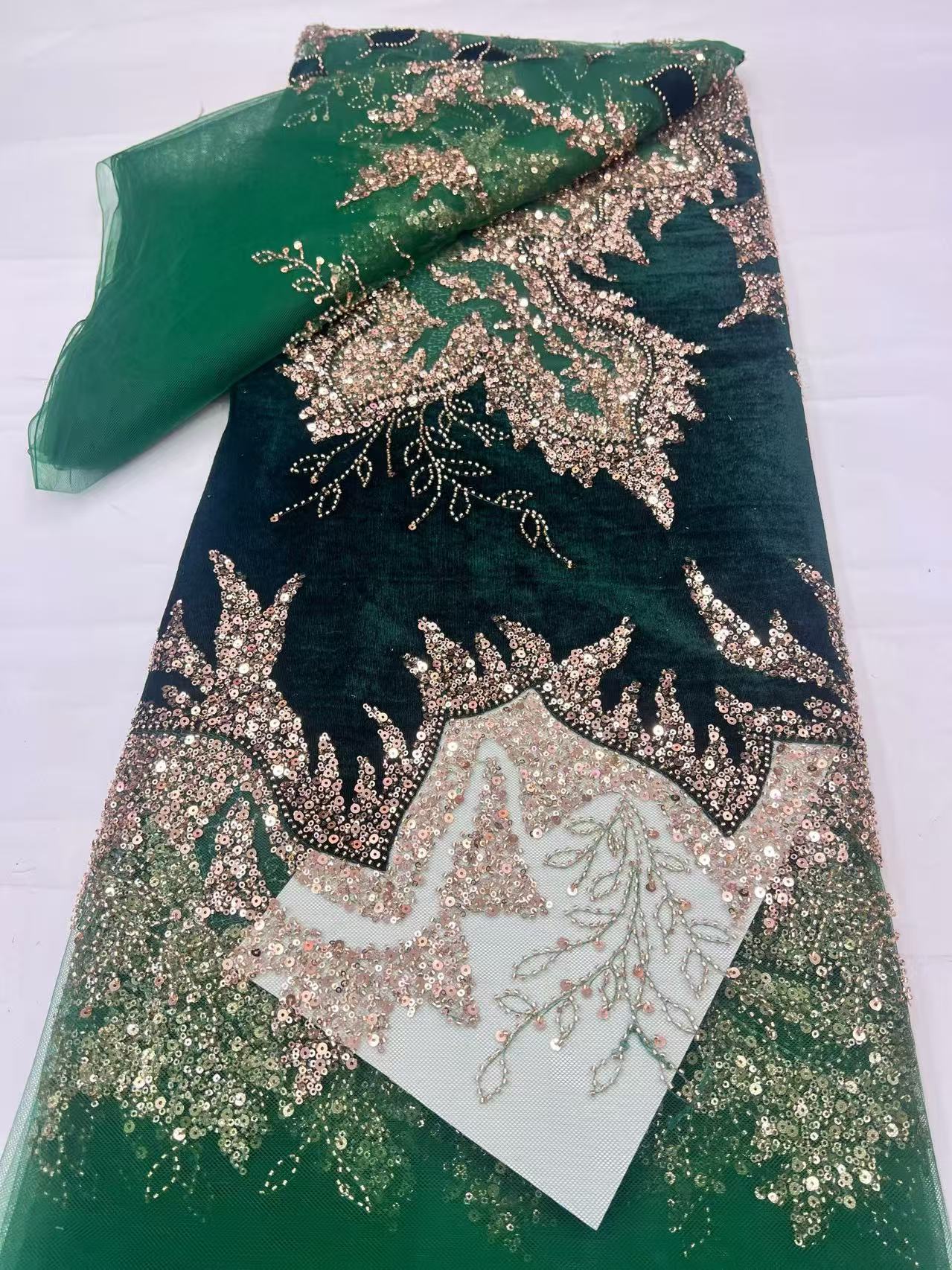High-Quality African Velvet La - Velvet Fabric Embroidery ulasan dan harga