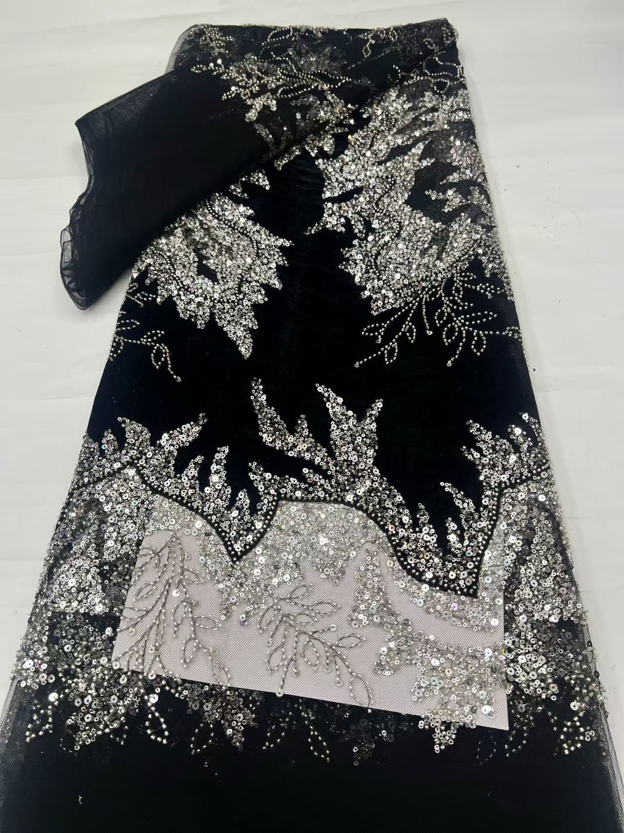 High-Quality African Velvet La - Velvet Fabric Embroidery ulasan dan harga