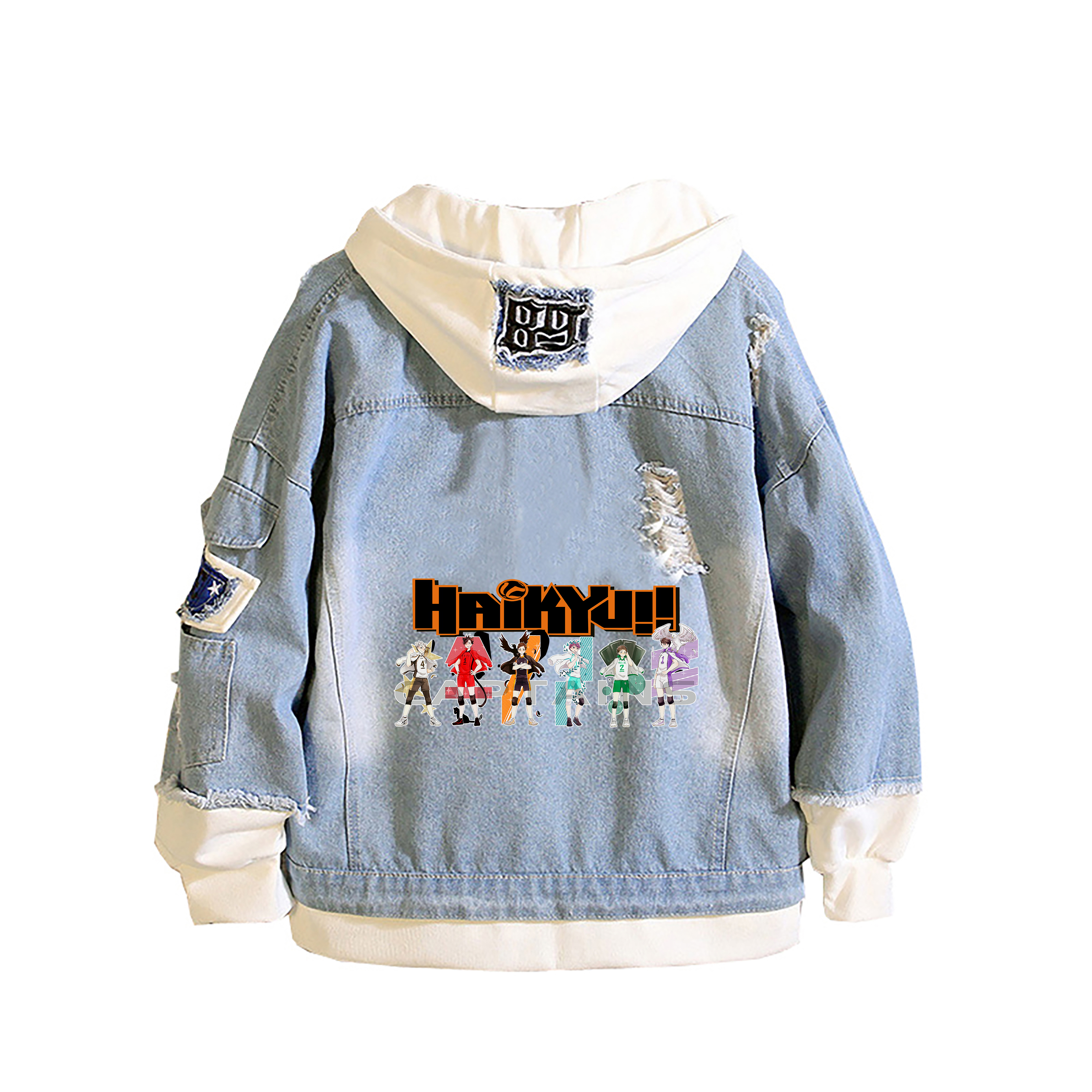 Japanese Haikyuu!! Demin Jacke - Embroidery Jacket Jeans ulasan dan harga