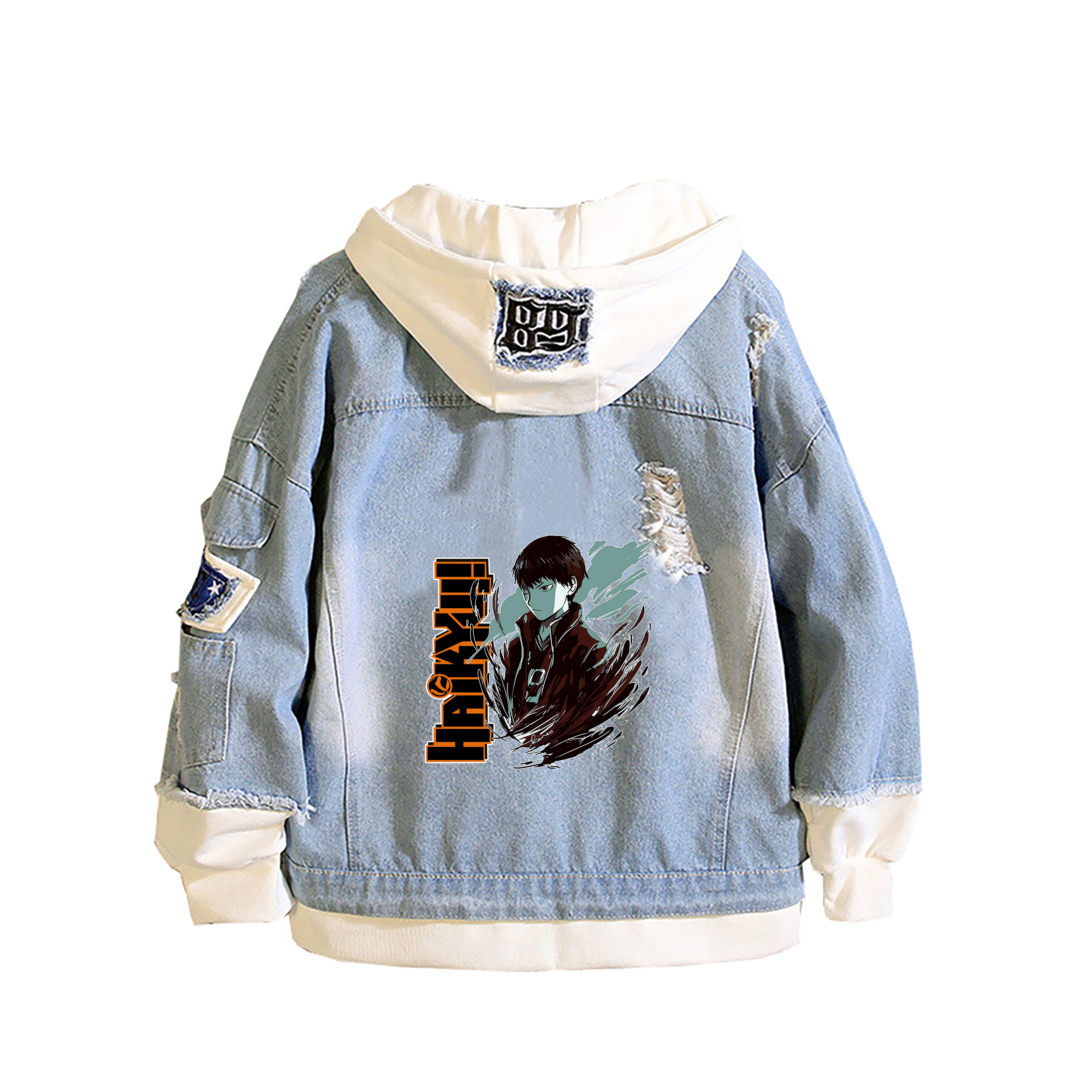 Japanese Haikyuu!! Demin Jacke - Embroidery Jacket Jeans ulasan dan harga