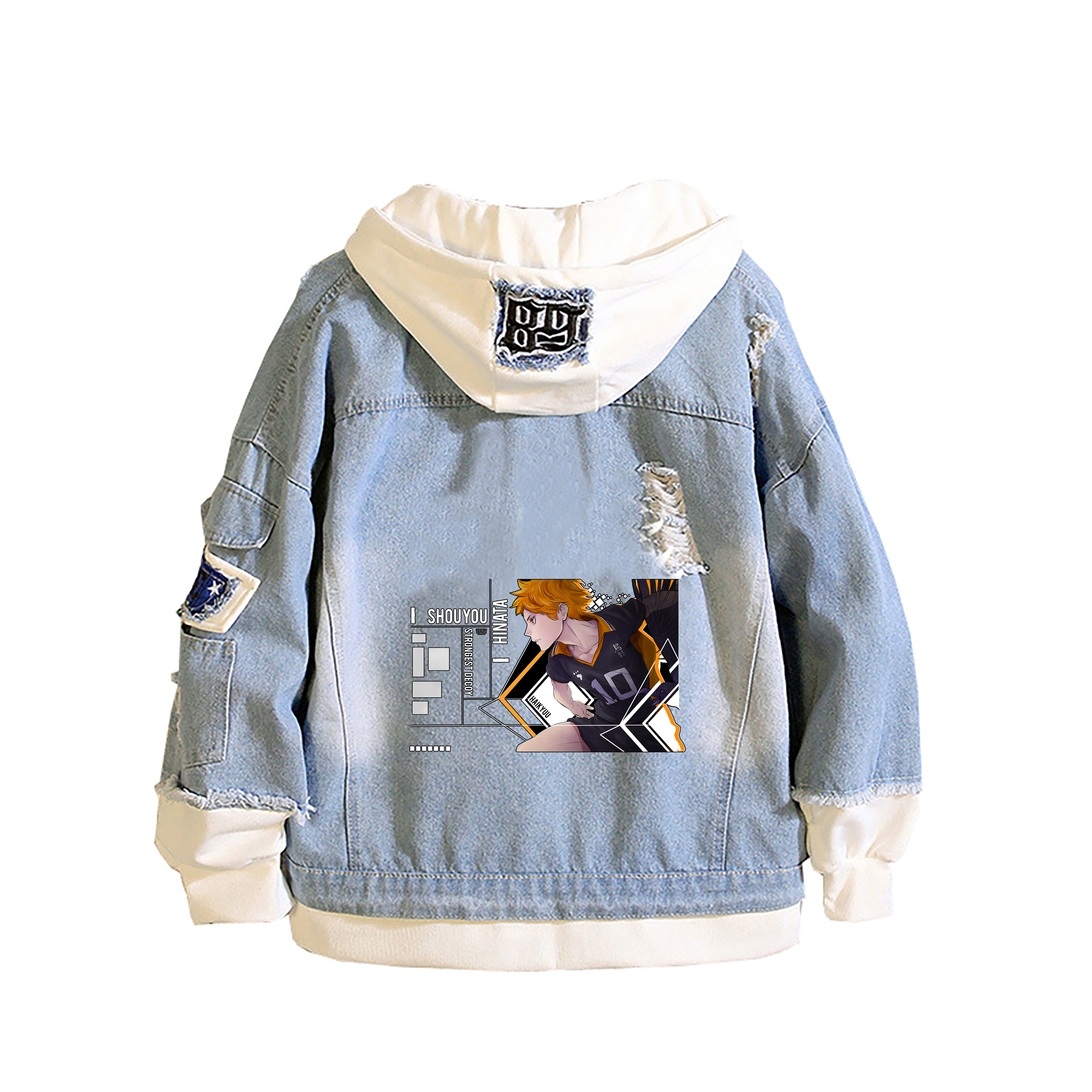 Japanese Haikyuu!! Demin Jacke - Embroidery Jacket Jeans ulasan dan harga