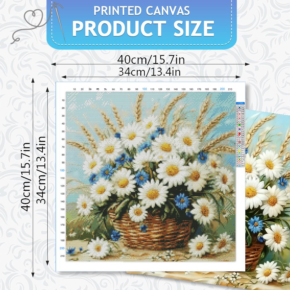 HUACAN 11CT Embroidery Sets Ro - Embroidery Guide Paper ulasan dan harga