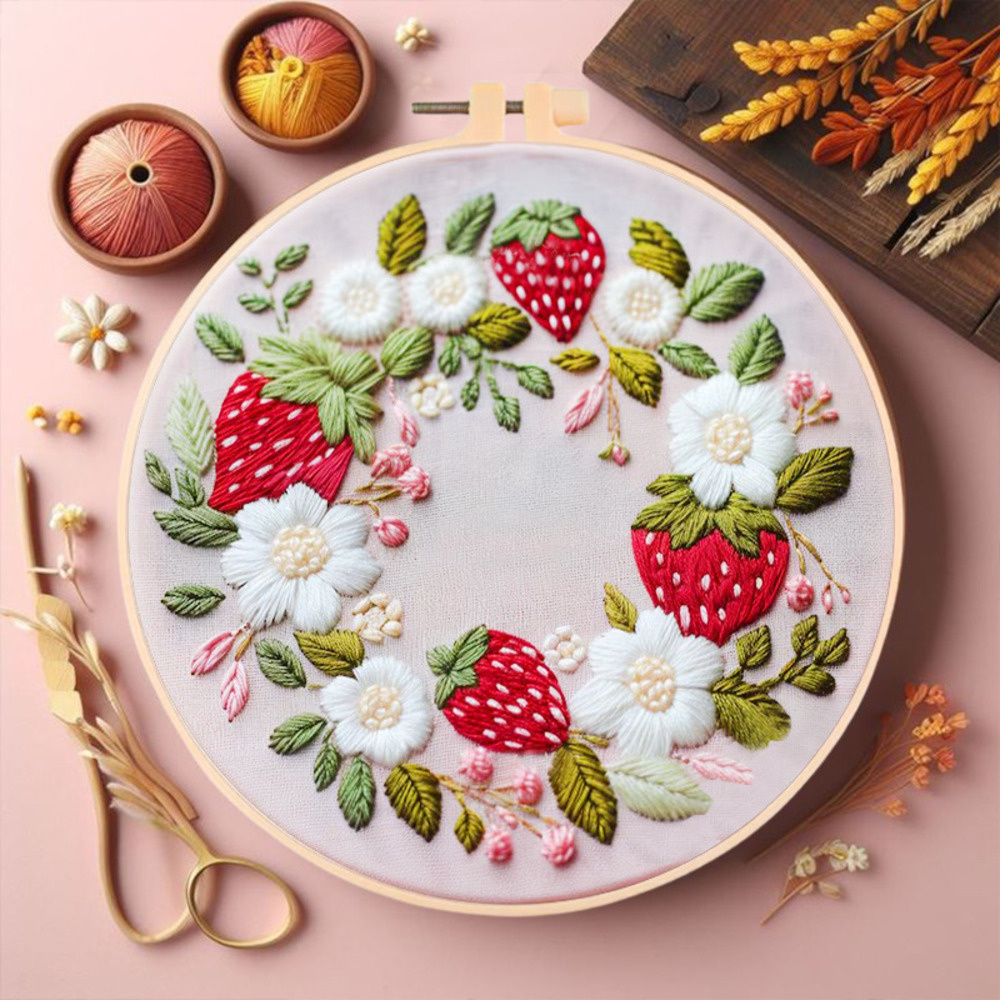 Floral Bird Animal Wreath Desi - Embroidery Guide Book ulasan dan harga