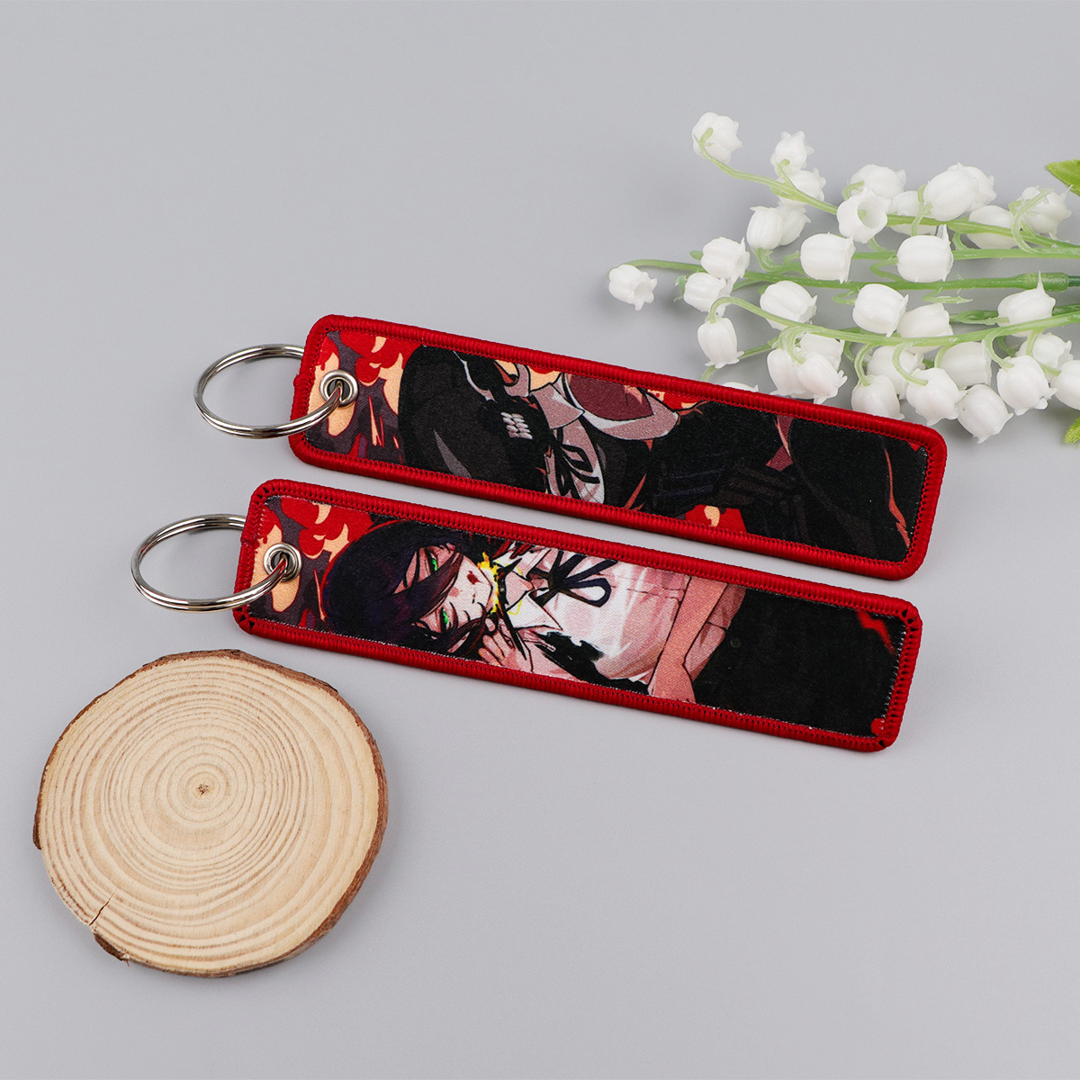 Anime Girls Embroidery Key Fob - Embroidery Gift ulasan dan harga