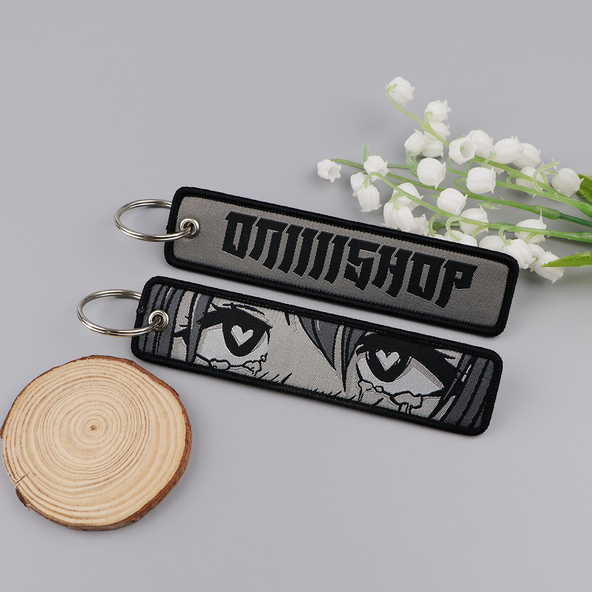 Anime Girls Embroidery Key Fob - Embroidery Gift ulasan dan harga