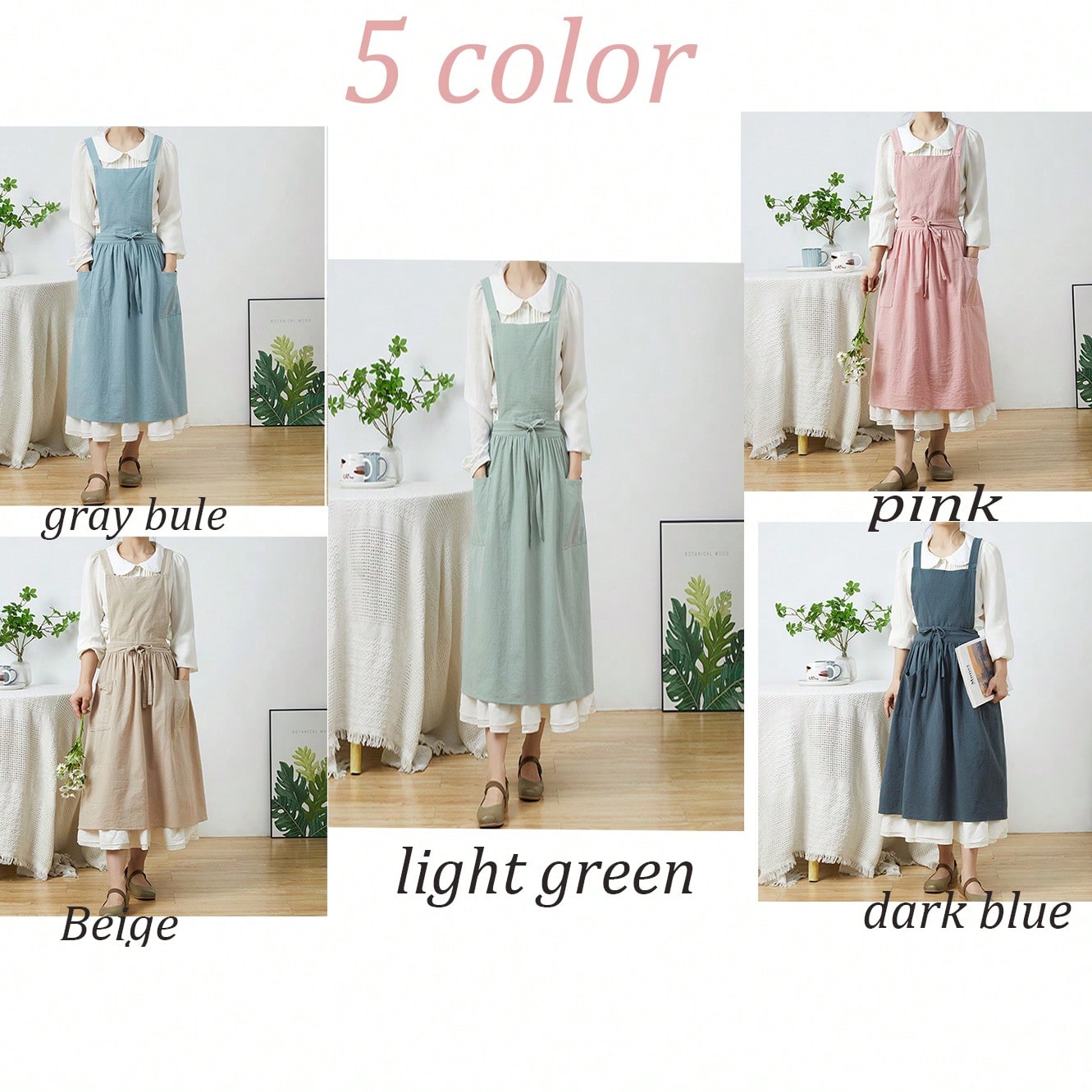 Brief Nordic Wind Pleated Skir - Embroidery Apron ulasan dan harga