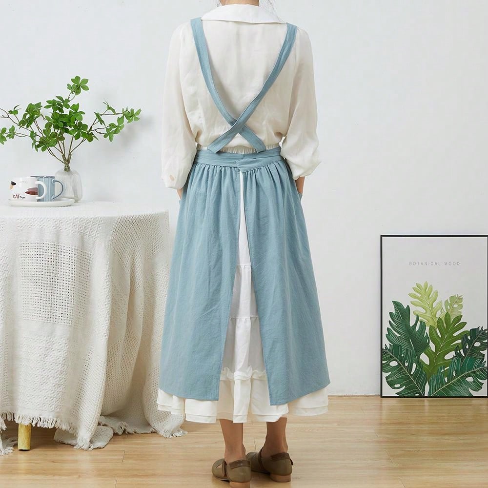 Brief Nordic Wind Pleated Skir - Embroidery Apron ulasan dan harga