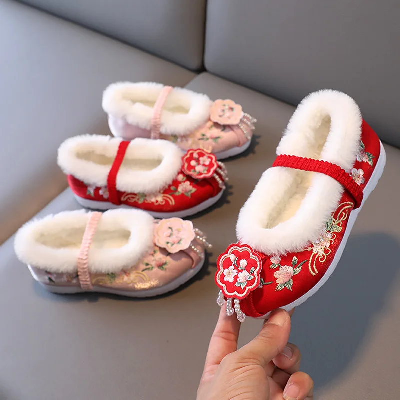Velvet Cotton Shoes Winter Chi - Velvet Fabric Embroidery ulasan dan harga