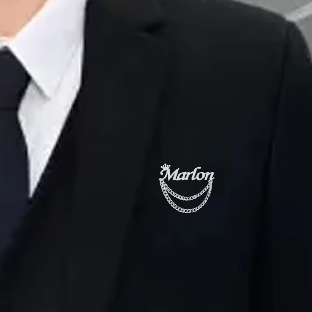 Personalized Name Brooch Custo - Embroidery Names ulasan dan harga