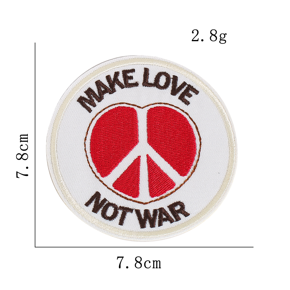 Anti War Make Love Not War Emb - Embroidery Jacket Jeans ulasan dan harga