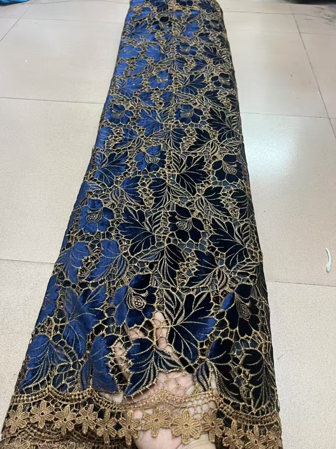 African Velvet Lace Fabric 5 Y - Velvet Fabric Embroidery ulasan dan harga