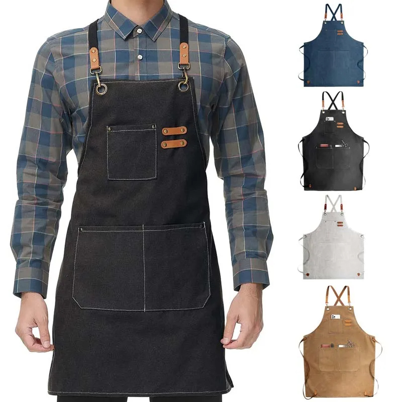 Household Canvas Apron Oil-pro - Embroidery Apron ulasan dan harga