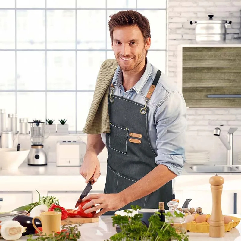 Household Canvas Apron Oil-pro - Embroidery Apron ulasan dan harga
